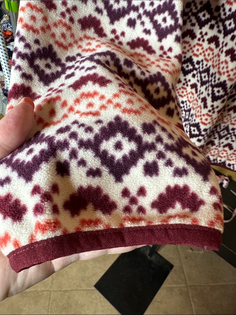 Lands’ End Heritage Snap Neck Fleece Pullover Fair Isle Print 3X 24W/26W - Picture 11 of 14